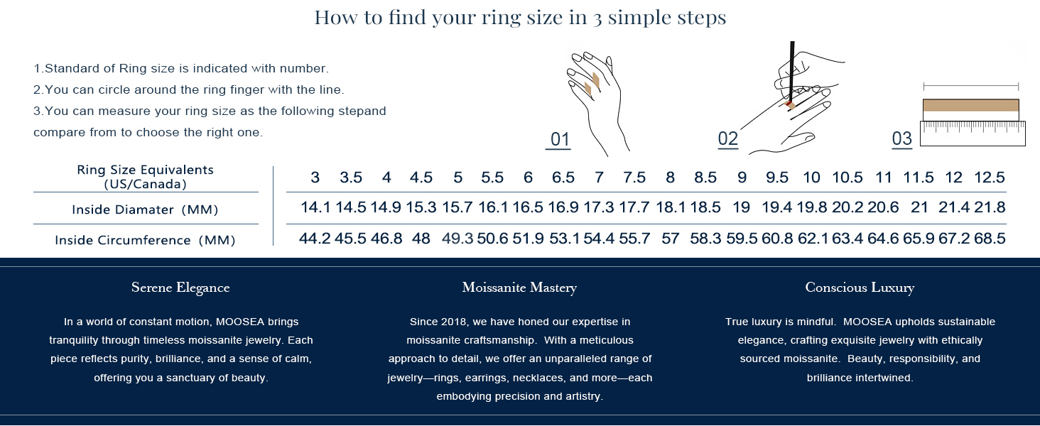 How to find your ring size - Moosea Fine Jewelry sizing guide